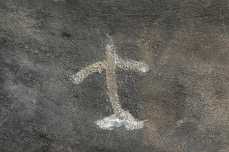 A prehistoric cave painting in Bhimbetka -India 
