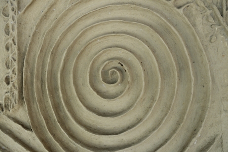 An abstract art on mud and clay の写真素材