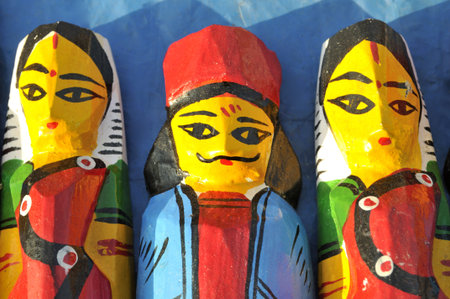 Wooden Men and Women の写真素材