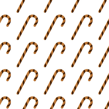 A Christmas seamless pattern with candy cane sticksのイラスト素材