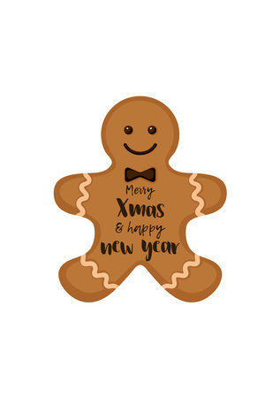 Christmas cookies greeting card, poster, party invitationのイラスト素材