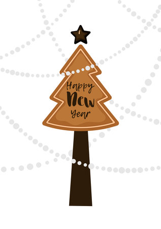 Christmas cookies greeting card, poster, party invitationのイラスト素材