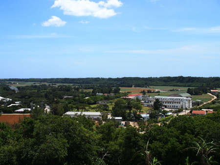 The downtown in Kita-daito island (Okinawa, Japan)の写真素材