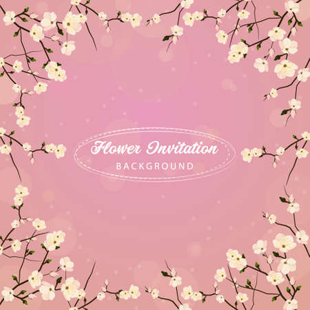 Flower Invitation Backgroundのイラスト素材