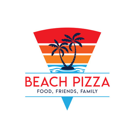 Summer time in beach with palm tree and bsunset view, good for tshirt design also beach house signのイラスト素材