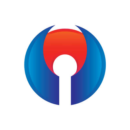 Modern gradient color logo design, perfect for business and finance company logoのイラスト素材