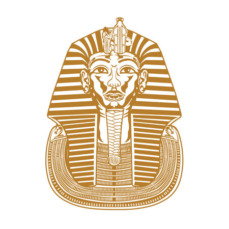 Pharaoh in Pop Art vector style design, perfect for tshirt designのイラスト素材