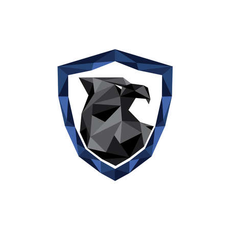 Eagle head vector in low poly style, good for mascot and IT Business, software Guard also Business Insurance Serviceのイラスト素材