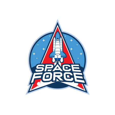 Space Force Fantasy logo and bagde design, perfect for tshirt designのイラスト素材