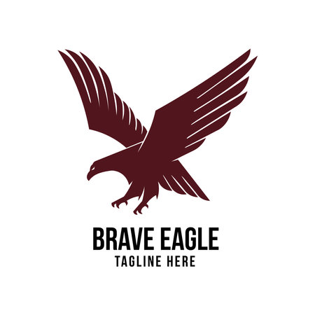 Eagle logo design in modern style, perfect for company and brand logo designのイラスト素材
