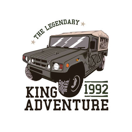 Off road Adventure vehicle logo design, perfect for tshirt designのイラスト素材