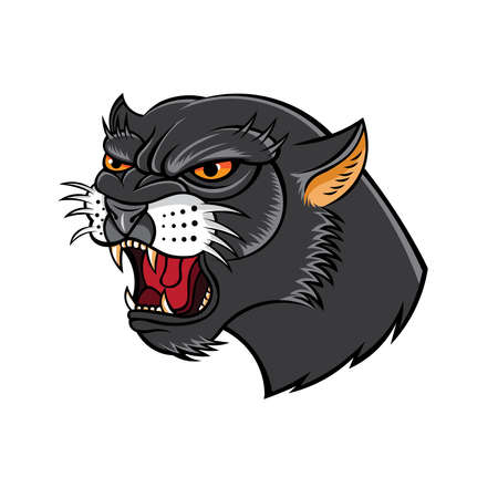 Panther face vector illustration in old school tatoo designのイラスト素材