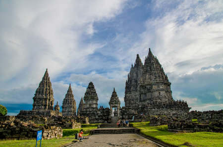 Jogjakarta, Indonesia - Circa January 2012 - A shot of Hindu Temple complex known as Prambanan in Jogjakarta, Indonesiaのeditorial素材