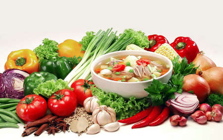 Soup And Vegetables                                の写真素材