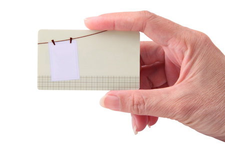 blank card on hand