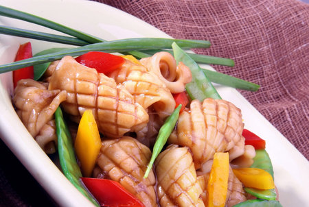 Squid on plate