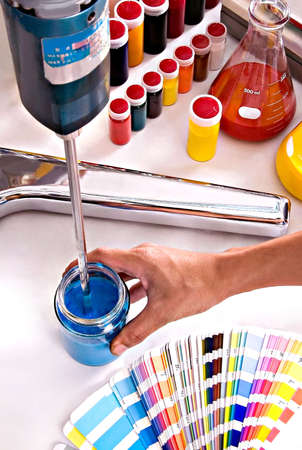 ink mixingの写真素材