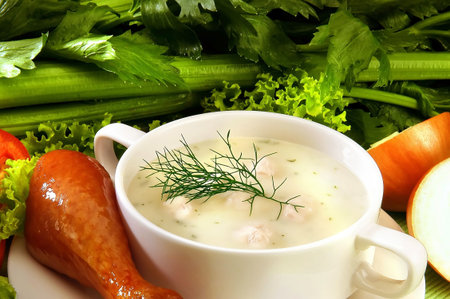 chicken soup                              の写真素材