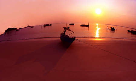 sunrise on beachの写真素材