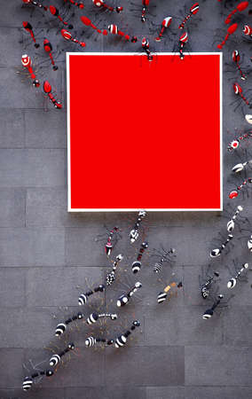 ants colony made of wood and aluminumの写真素材