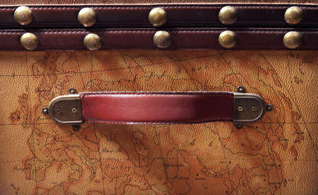 map on suitcase