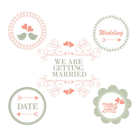 wedding vintage のイラスト素材