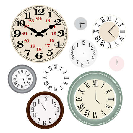 clock vintageのイラスト素材