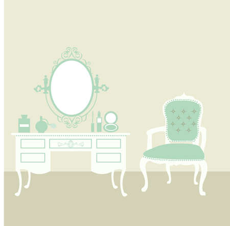 make up room vintageのイラスト素材
