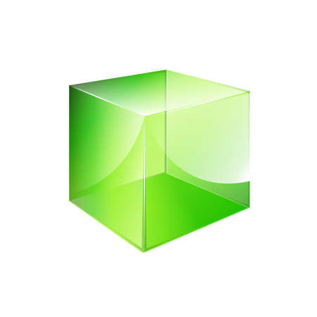 glossy green boxのイラスト素材