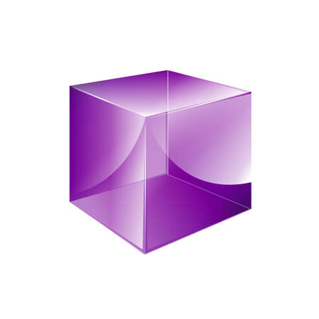 glossy purple boxのイラスト素材