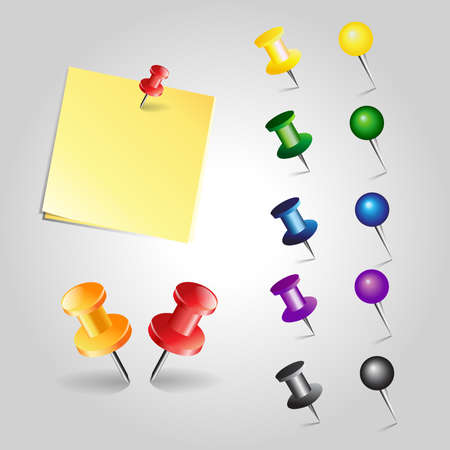 vector paper pinのイラスト素材