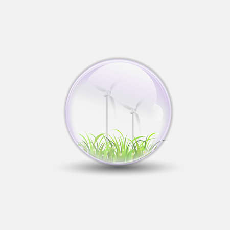 vector wind power bubble water clearのイラスト素材
