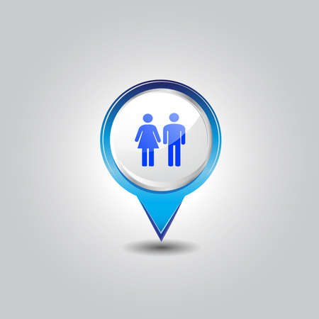 toilet pinsのイラスト素材