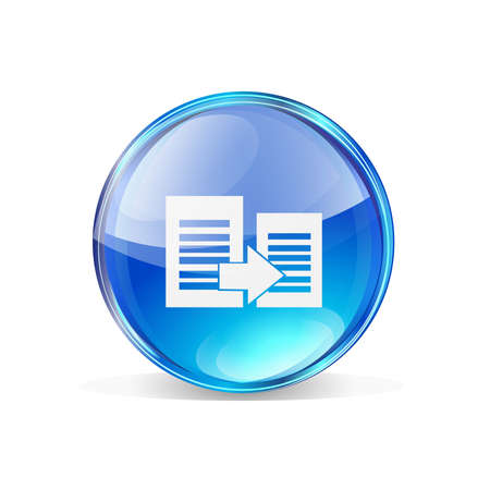 Vector Icon copy bubble circle blueのイラスト素材