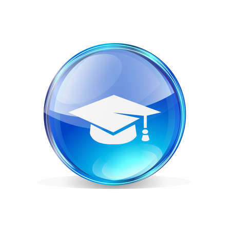 Vector Icon Education bubble circle blueのイラスト素材