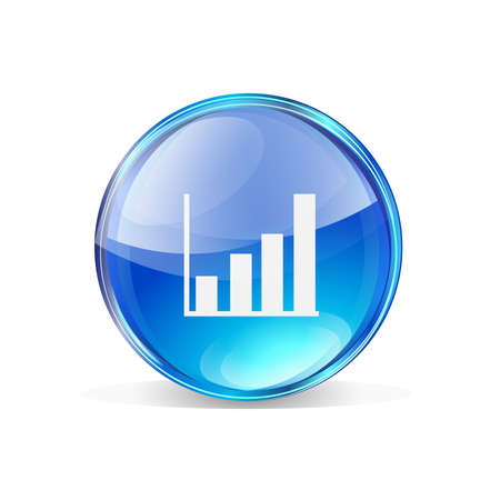 Vector Icon Graph bubble circle blueのイラスト素材