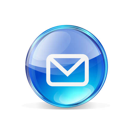 Vector Icon message bubble circle blueのイラスト素材