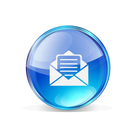 Vector Icon message bubble circle blueのイラスト素材