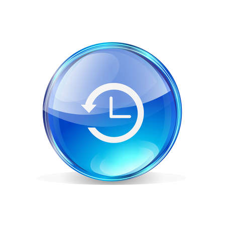 Vector Icon re bubble circle blueのイラスト素材