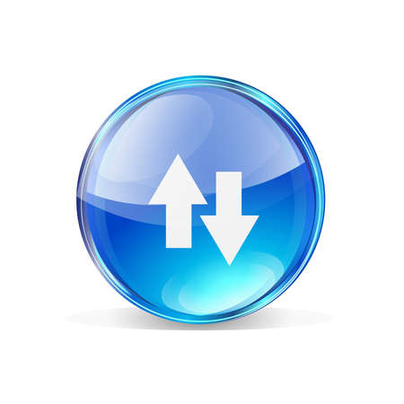 Vector Icon up-down bubble circle blueのイラスト素材