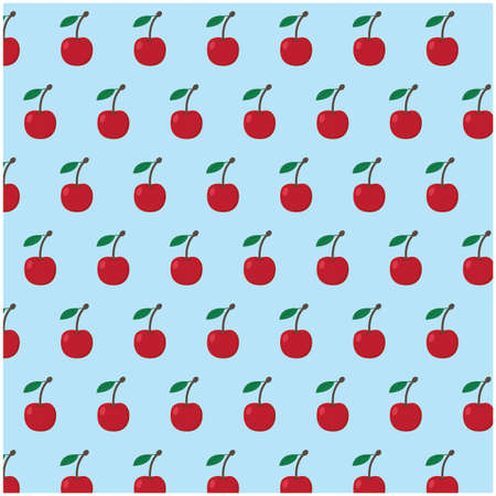 red cherry patternのイラスト素材