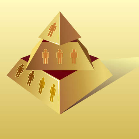  Gold pyramid - scheme of businessのイラスト素材