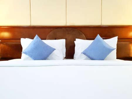 Bedroom of luxury house, Comfortable bedroom with nice decoration, bedroom in luxury apartment,の写真素材