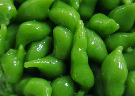 Close Up of Chendol dessert as a background, Lod Chong is thai traditional (Cendol, Dawet), Selective focusの写真素材