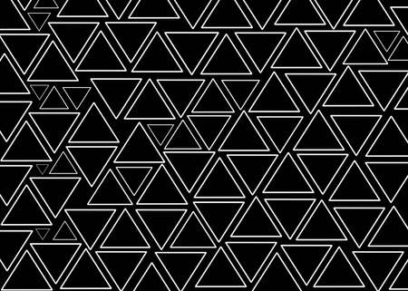Hand drawn, Abstract monochrome created of geometric shapes as a background, Triangles striped background, Cloth design, simple lines patternの写真素材