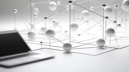 Networking concept. 3D rendered Illustration. Network connection.の素材