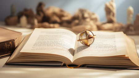 Closeup of Holy Bible and Glasses on Table. Religion Conceptの素材