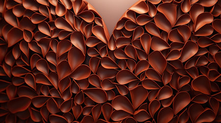 Heart made of hearts. 3D rendering. Computer digital drawing.の素材