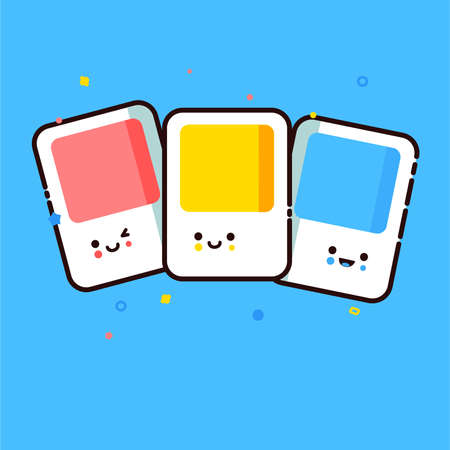 Happy picture character.のイラスト素材