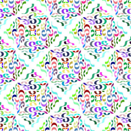 Colorful abstract geometric seamless pattern illustration.のイラスト素材